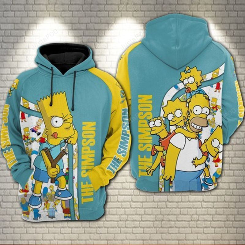Bart Simpson's Family The Simpsons 3d All Over Print Hoodie, Zip-up Hoodie