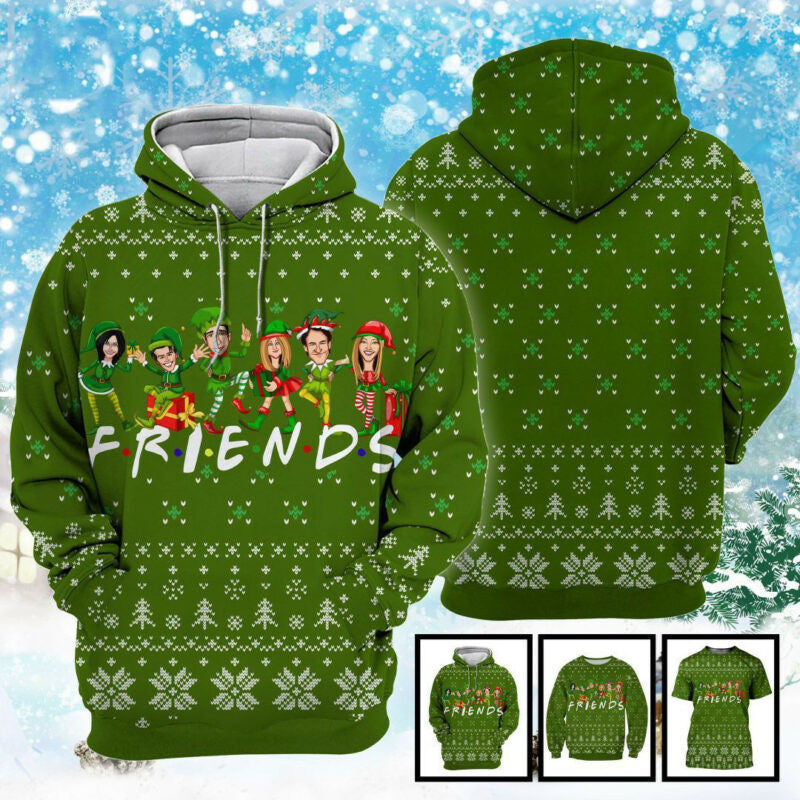 Friends With Christmas 3d Hoodie