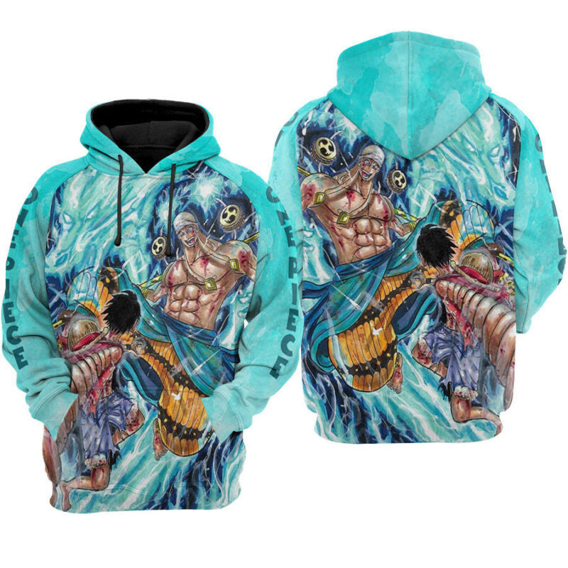 One Piece Enel Luffy Black Hoodie Zip Hoodie