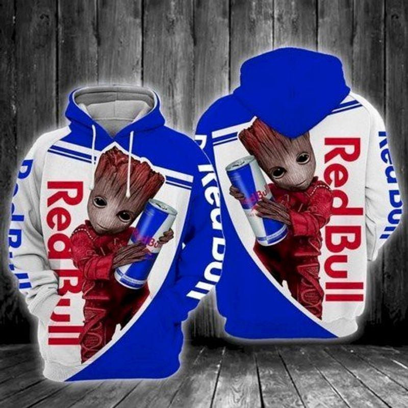 Groot Star Wars Red Bull 3d Hoodie