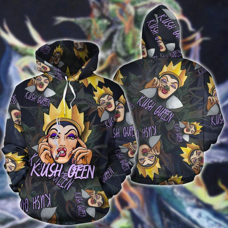 Weed Smoking Kush Queen All Over Print Hoodie