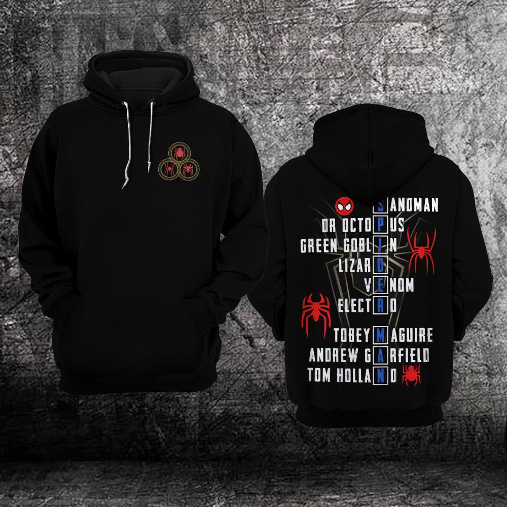 Spider Man No Way Home Marvel Comics Multiverse All Over Print Hoodie