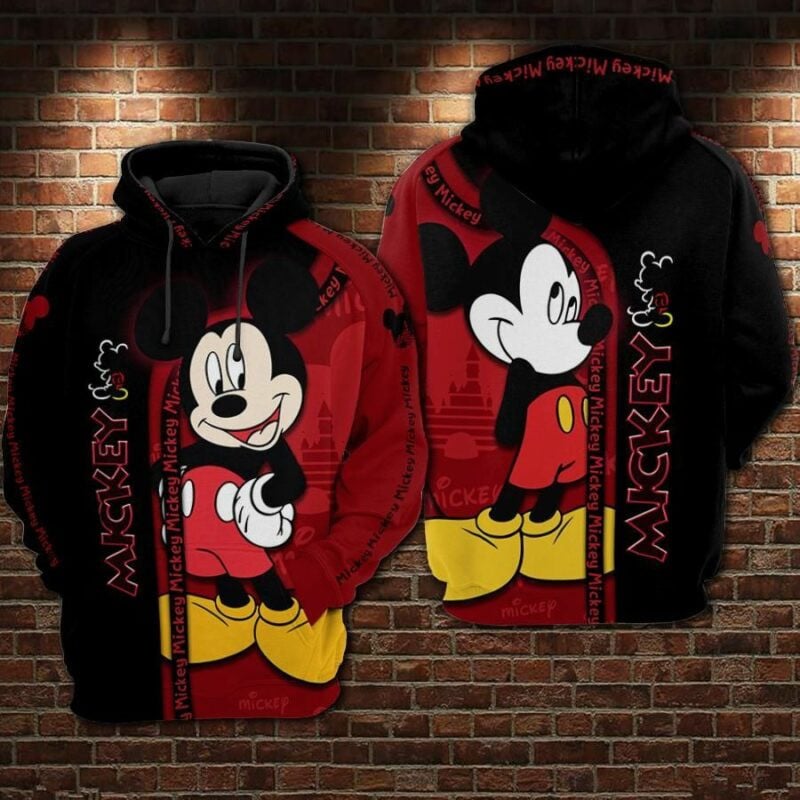 Mickey Mouse 15 Over Print 3d Hoodie Zip Hoodie