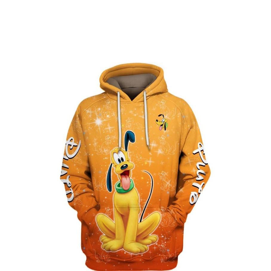 Lovely Pluto Disney Cartoon, Pluto Disney All Over Print Hoodie
