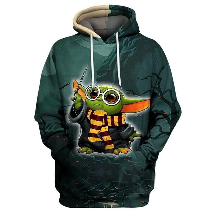 Star Wars Baby Yoda Wizard 3d Hoodie
